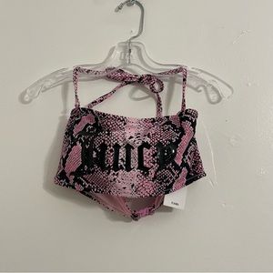 NWT Juicy Couture Snakeskin Bikini Top | Size: Small